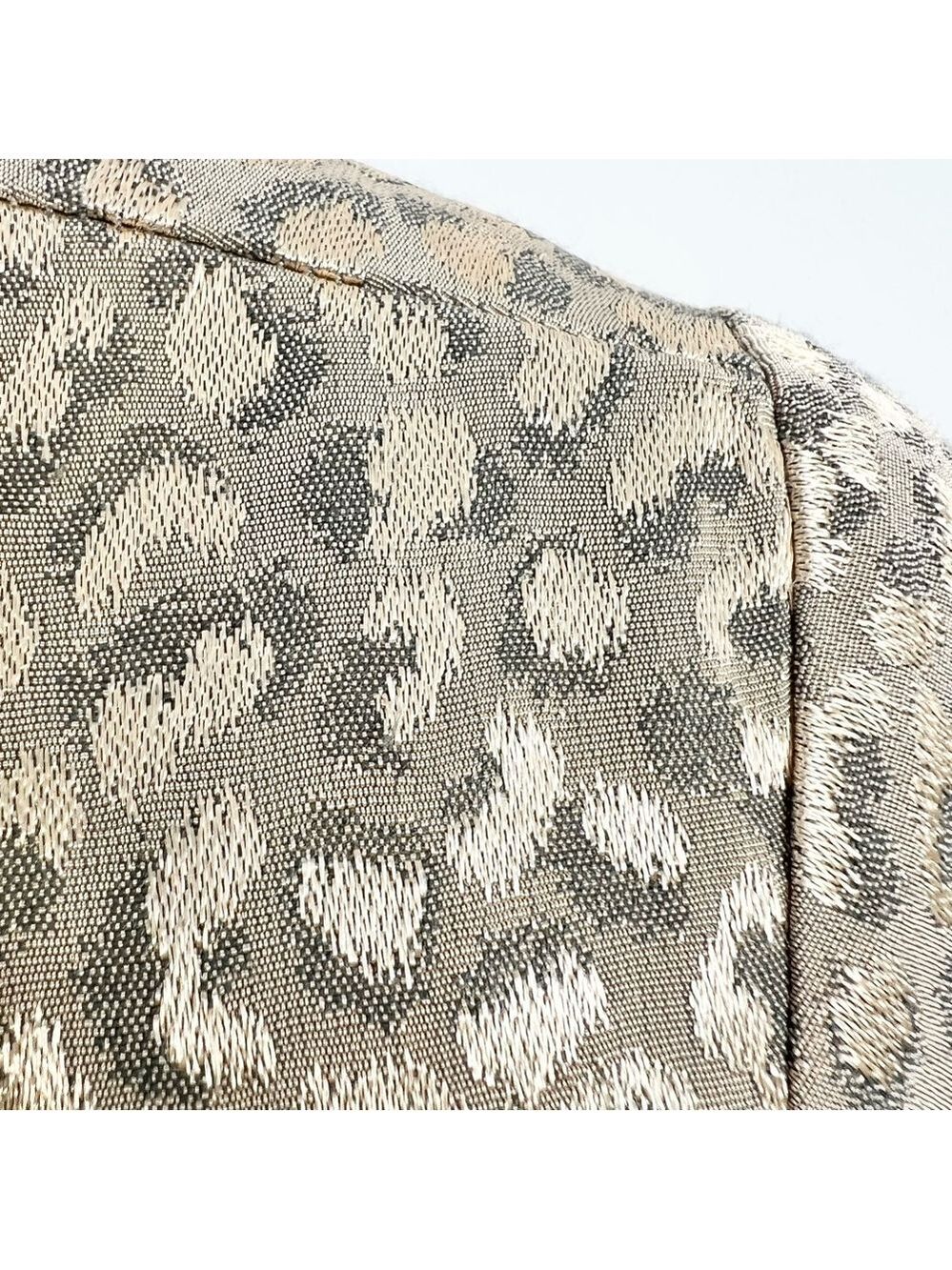 Vintage Canadian made sage green taupe metallic animal print cropped jacket 12 - Picture 11 of 15